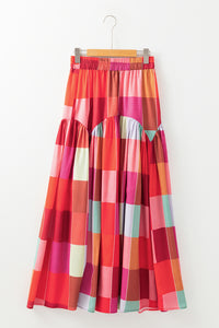 Hazel Blues® |  Color Block Elastic Waist Maxi Skirt