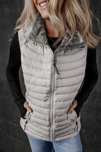 Hazel Blues® |  Pocketed Zip Up Vest Coat