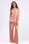 Hazel Blues® |  Basic Bae Rolled Round Neck Top and Pants Sweater Set