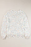 Hazel Blues® |  Confetti Round Neck Dropped Shoulder Sweater