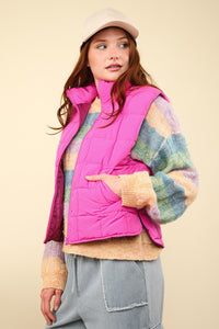 Hazel Blues® |  VERY J Zip Up Puffer Padded Warm Vest