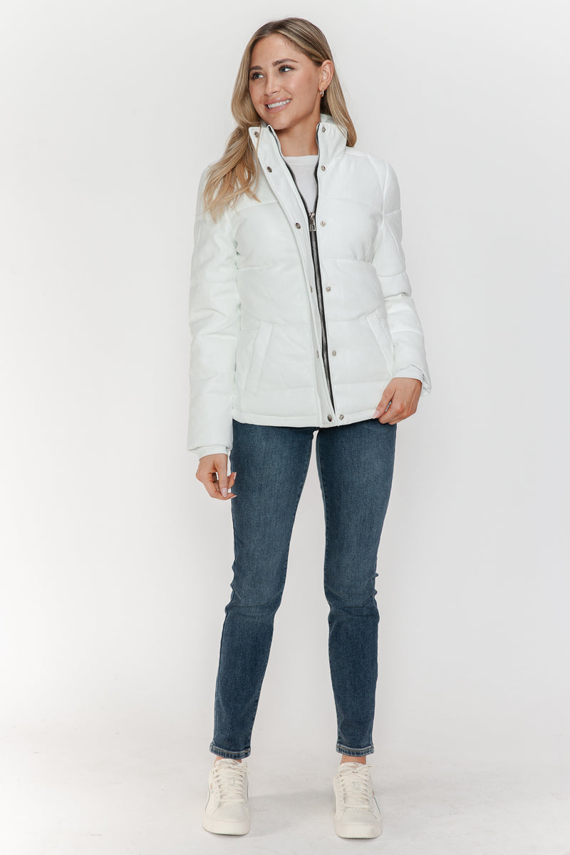 Hazel Blues® |  YMI Pocketed Zip Up Turtleneck Puffer Jacket