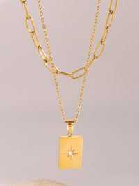 Hazel Blues® |  18K Gold-Plated Stainless Steel Double-Layered Necklace