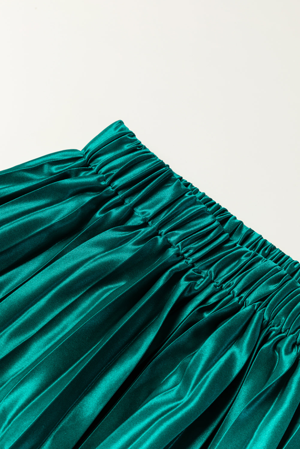 Hazel Blues® |  Elastic Waist Pleated Midi Skirt