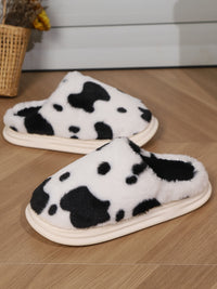 Hazel Blues® |  Animal Print Faux Fur Slippers