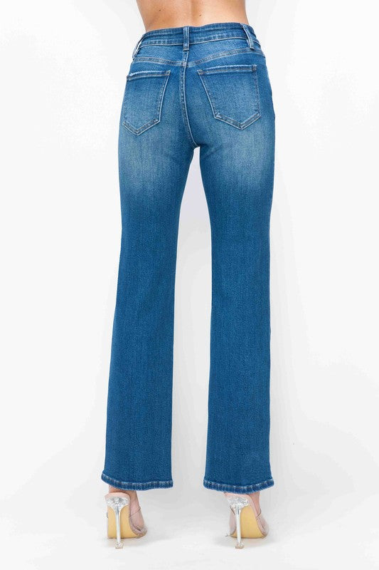 Hazel Blues® |  bytos Cat's Whiskers High Rise Straight Jeans