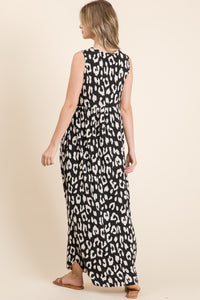 Hazel Blues® |  BOMBOM Leopard Maxi Dress with Pockets