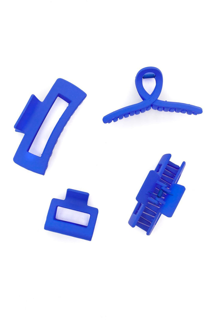 Hazel Blues® | Claw Clip Set of 4 in Royal Blue - Hazel Blues®