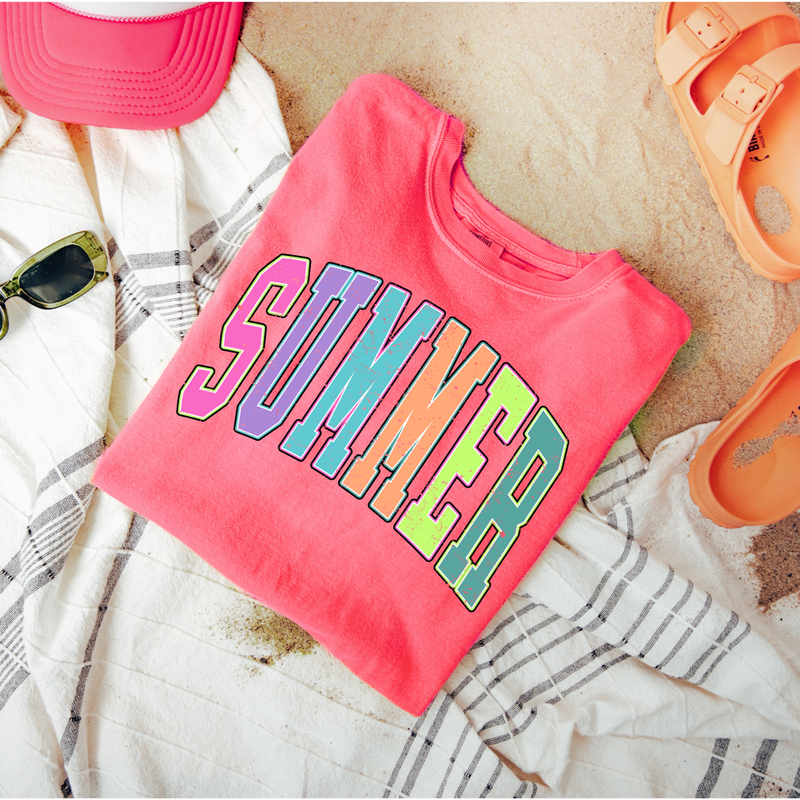 Hazel Blues® |  Summer Rainbow Graphic Tee