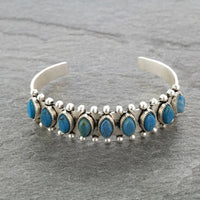 Hazel Blues® |  Artificial Turquoise Alloy Open Bracelet