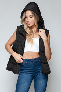 Hazel Blues® |  Snobbish Snap and Zip Closure Hooded Vest