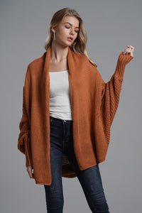 Hazel Blues® |  Open Front Batwing Sleeve Cardigan