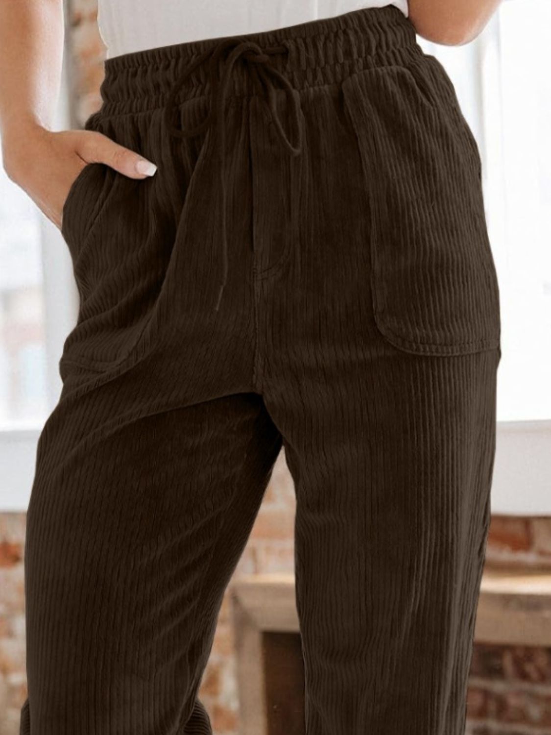 Hazel Blues® |  Drawstring Pants with Pockets