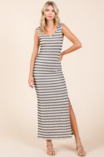 Hazel Blues® |  Mittoshop Striped Scoop Neck Sleeveless Maxi Dress