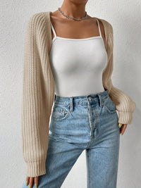 Hazel Blues® |  Honey Open Front Long Sleeve Cropped Cardigan