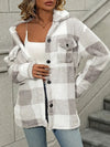 Hazel Blues® |  Plaid Dropped Shoulder Long Sleeve Plush Coat