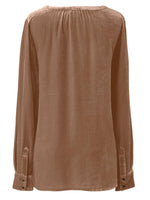 Hazel Blues® |  Notched Button Down Long Sleeve Shirt