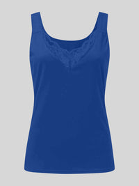 Hazel Blues® |  Lace Detail Sweetheart Neck Tank