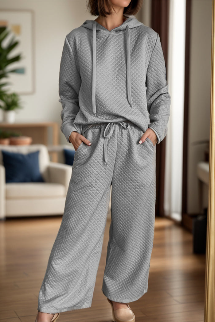 Hazel Blues® |  Drawstring Long Sleeve Hooded Top and Pants Set