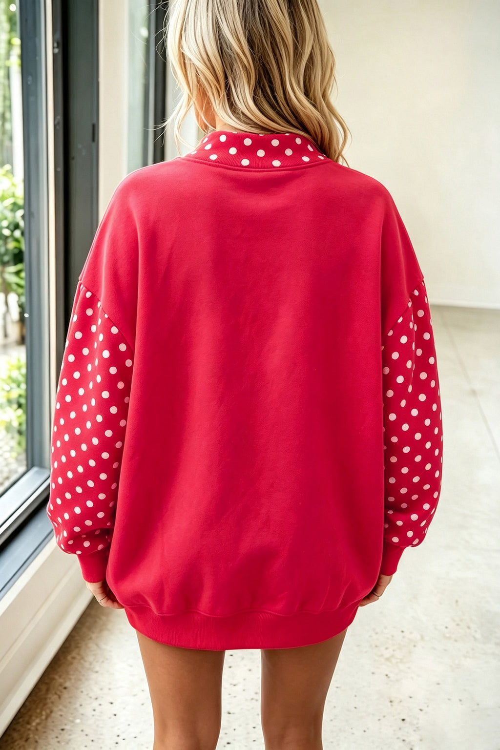 Dot Parade Red Polka Dot Sweatshirt