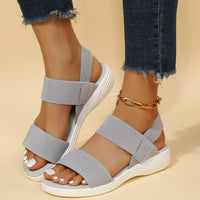 Hazel Blues® |  Rubber Open Toe Low Heel Sandals