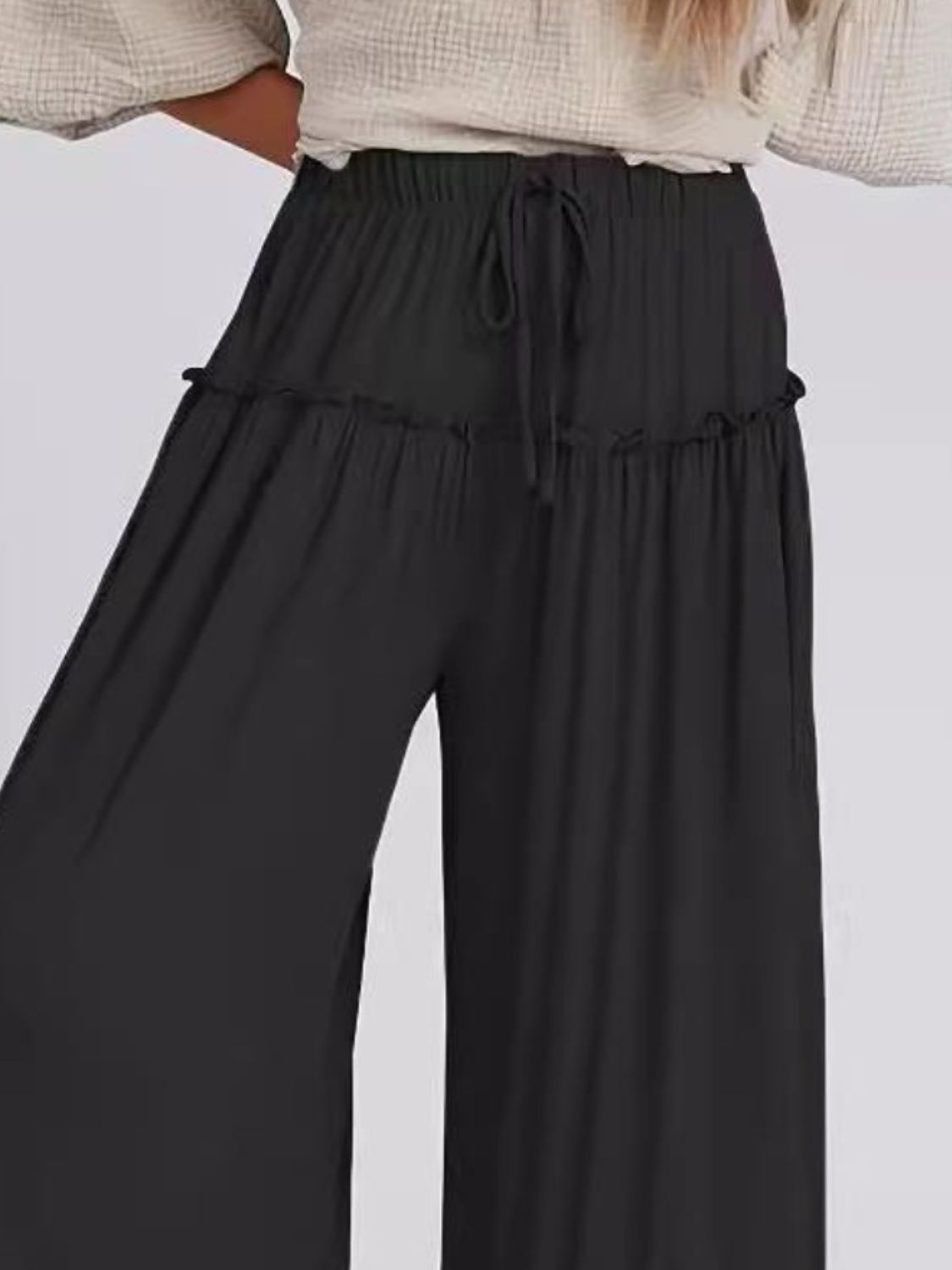 Hazel Blues® |  Frill Wide Leg Pants