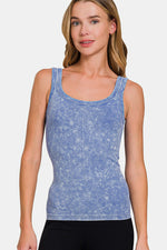 Hazel Blues® |  Zenana Ribbed Scoop Neck Tank