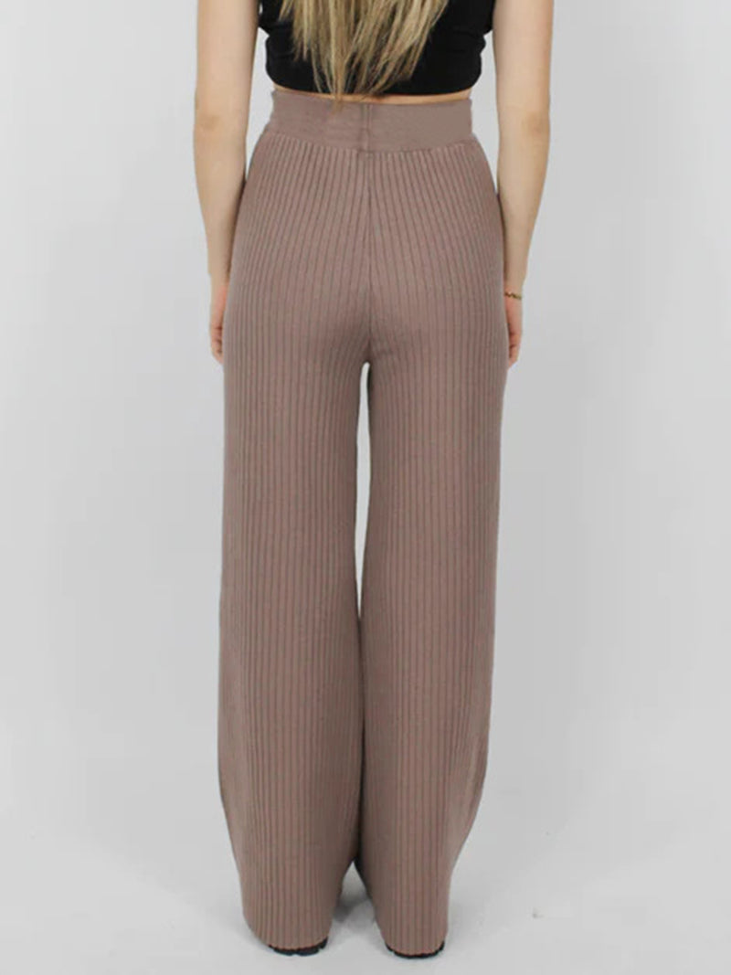 Hazel Blues® |  Ribbed Wide Leg Sweater Pants