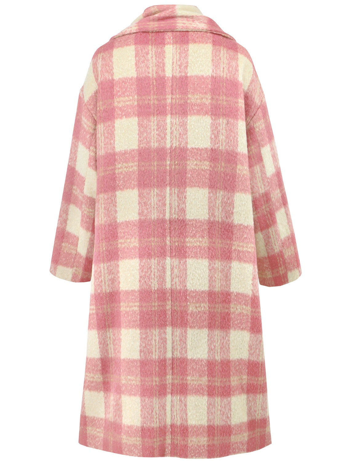 Hazel Blues® |  Plaid Button Up Long Sleeve Coat