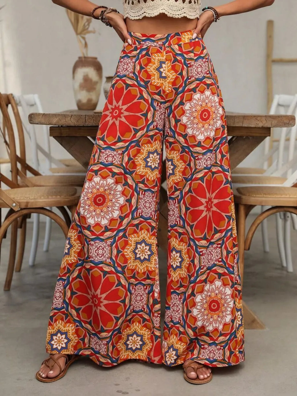 Printed Wide Leg Pants – Hazel Blues®
