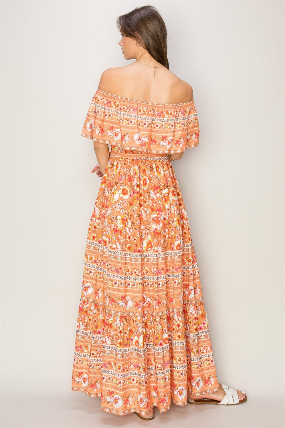 Hazel Blues® |  HYFVE Floral Off-Shoulder Tie Front Maxi Dress