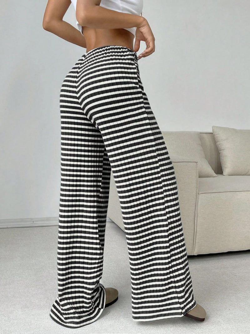 Hazel Blues® |  Tied Striped Wide Leg Pants