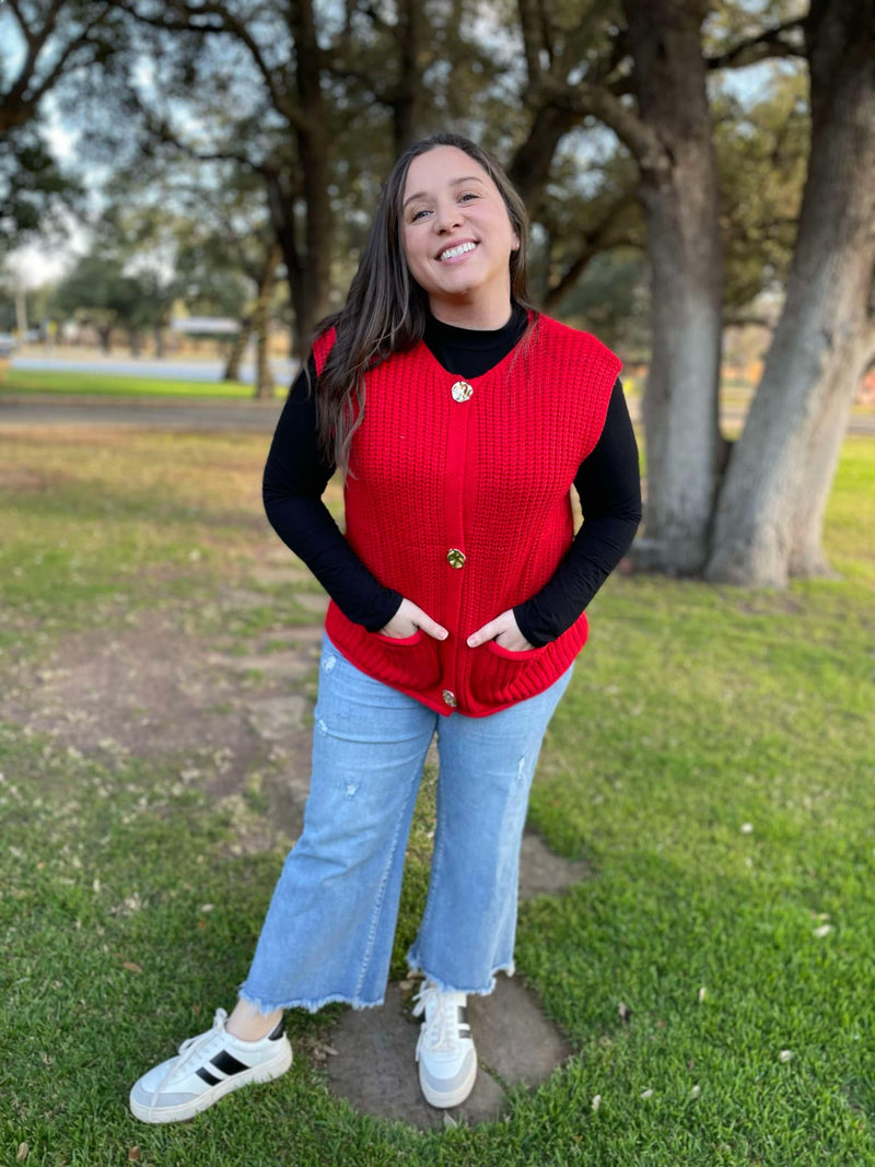 Hazel Blues® |  PREORDER: Meet In The Middle Sweater Vest in Two Colors