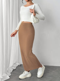 Hazel Blues® |  Maxi Knit Wrap Skirt