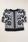 Hazel Blues® |  Printed Round Neck Half Sleeve Blouse