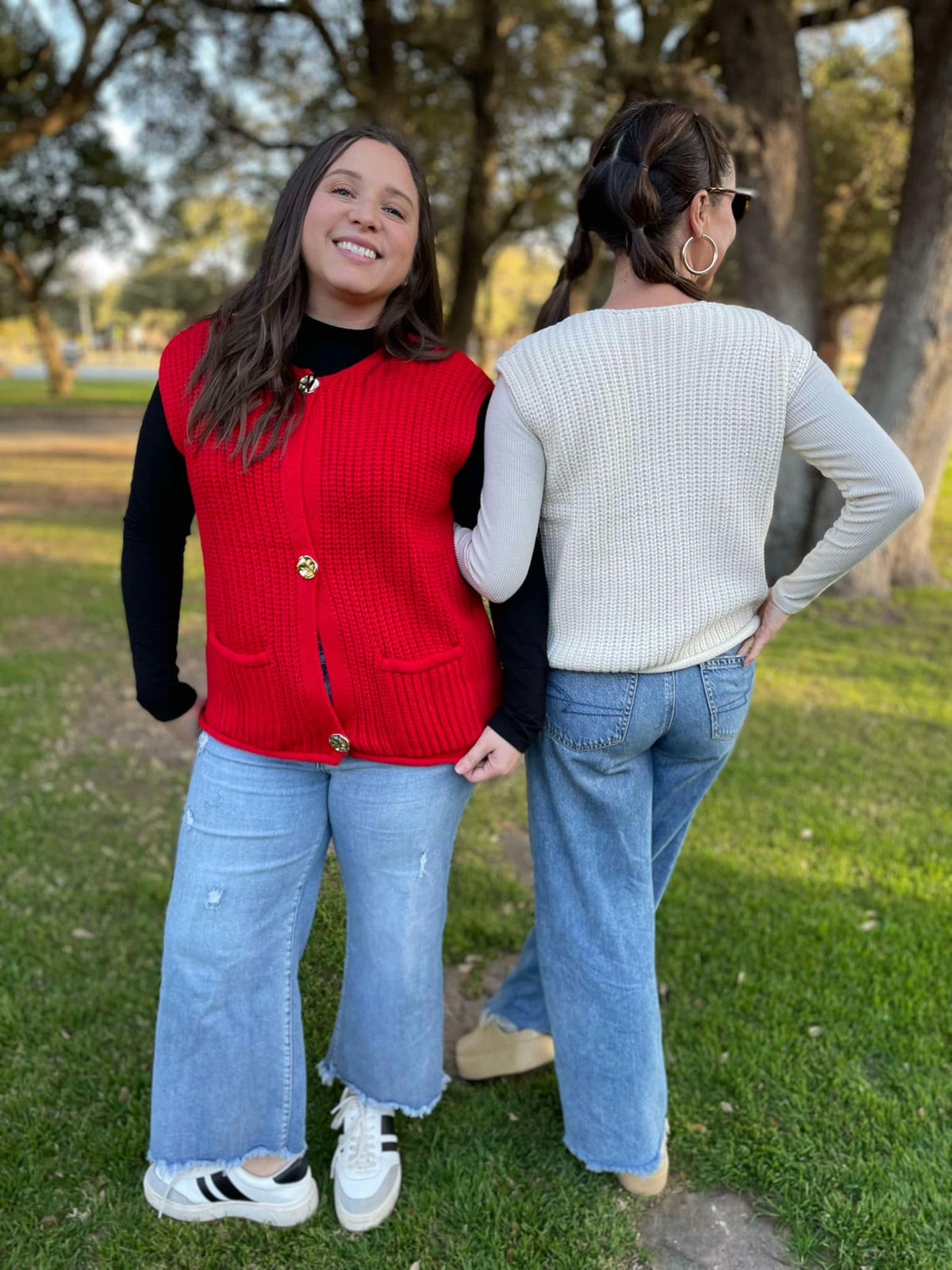 Hazel Blues® |  PREORDER: Meet In The Middle Sweater Vest in Two Colors