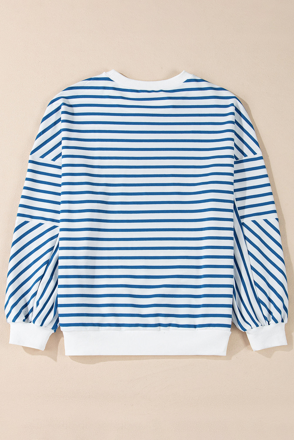 Hazel Blues® |  Striped Round Neck Long Sleeve Sweatshirt