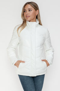 Hazel Blues® |  Snobbish Pocketed Zip Up Turtleneck Puffer Jacket