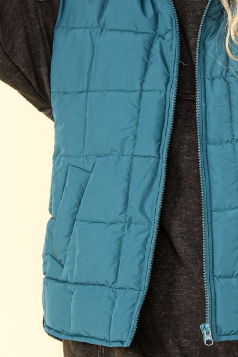 Hazel Blues® |  VERY J Zip Up Puffer Padded Warm Vest