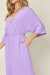 Hazel Blues® | Double Take Half Sleeve Wide Leg Jumpsuit