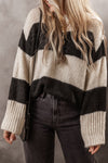 Hazel Blues® |  Color Block Round Neck Sweater