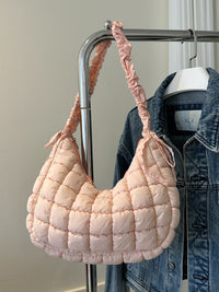 Hazel Blues® |  Bubble Texture Ruched Strap Quilted Shoulder Bag