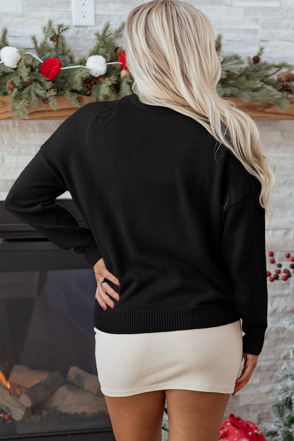 Merry & Bright Sweater — Black