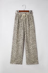 Hazel Blues® |  Brown Leopard Drawstring Elastic Waistband Loose Pants