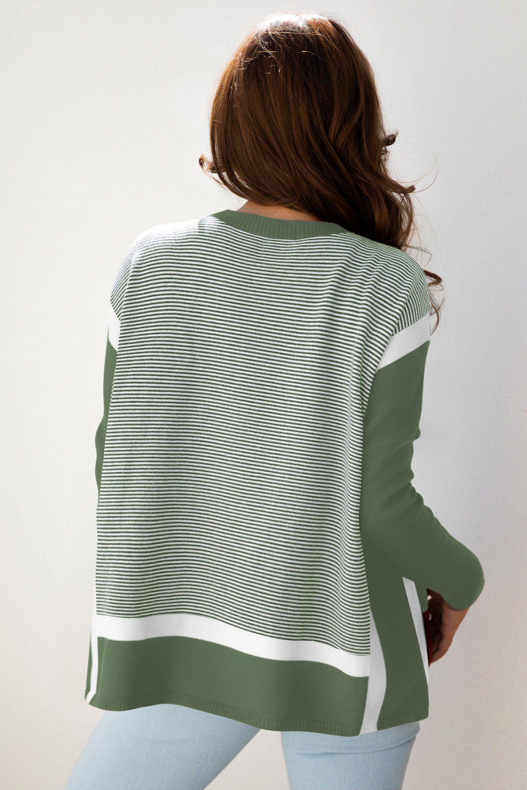 Violet Blair Striped Color-Block Sweater