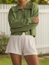 Hazel Blues® |  Frill Button Up Collared Neck Long Sleeve Cardigan
