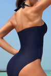 Hazel Blues® |  Crisscross Halter Neck One-Piece Swimwear
