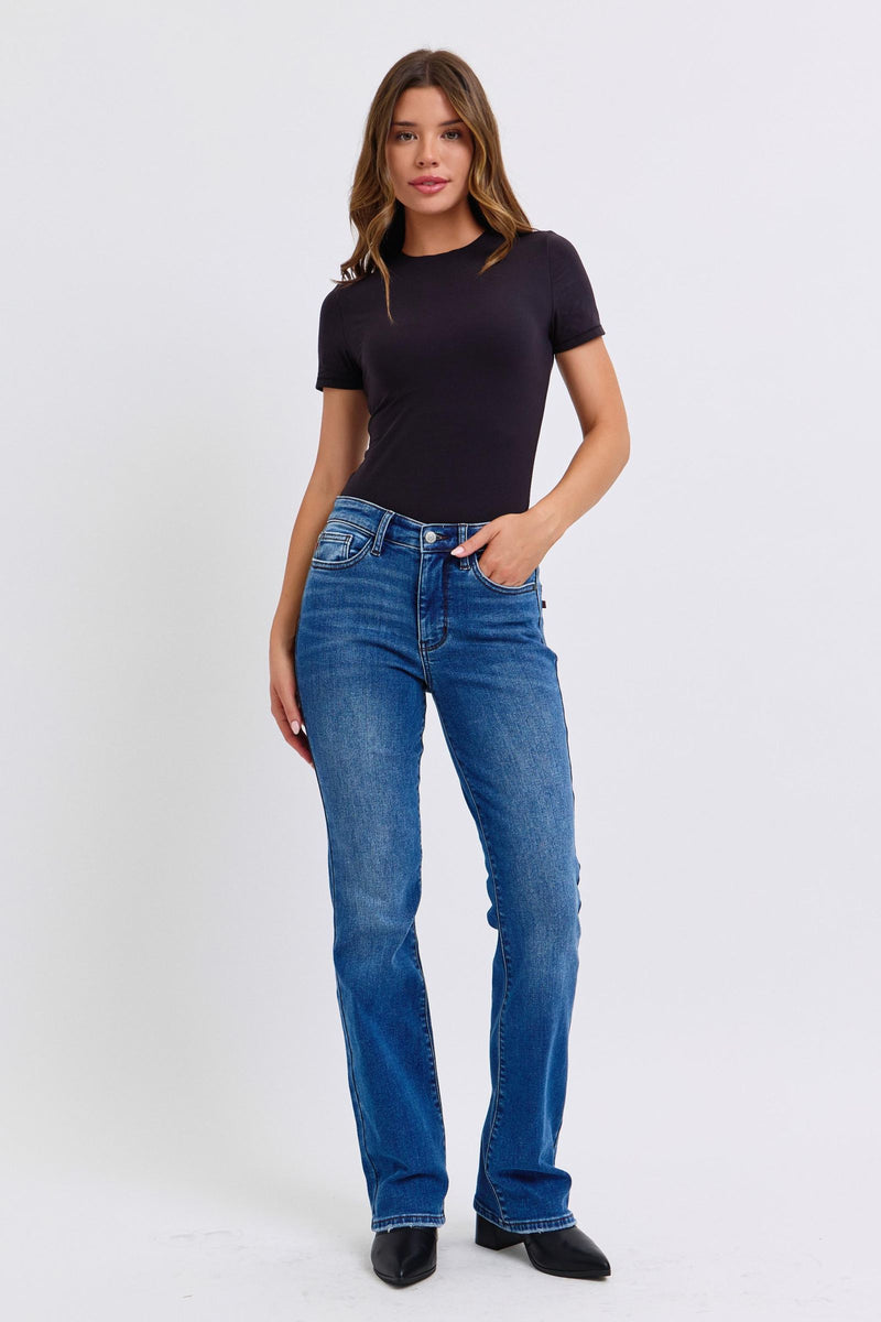 Hazel Blues® |  Judy Blue Run Mid-Rise Bootcut Jeans with Thermal Lining