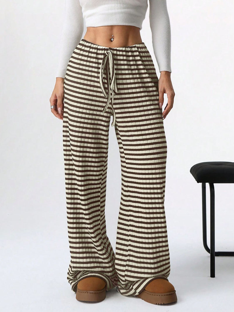 Hazel Blues® |  Tied Striped Wide Leg Pants