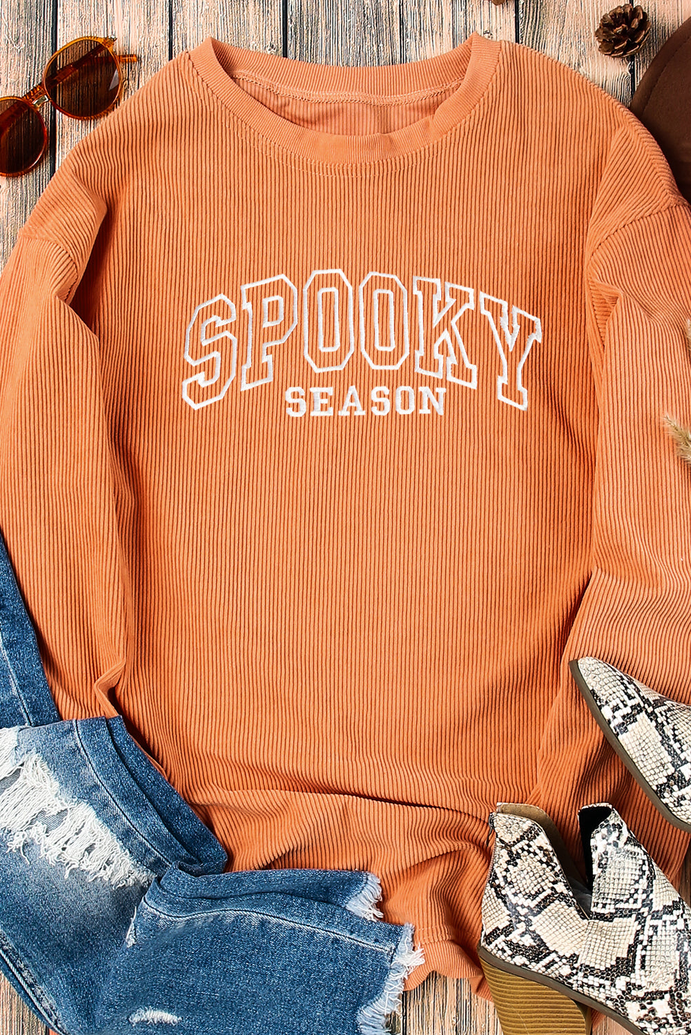 Spooky Season Embroidered Sweatshirt